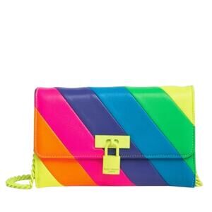 Kurt Geiger London Brixton Rainbow Chain Wallet*Retail $155*Crossbody